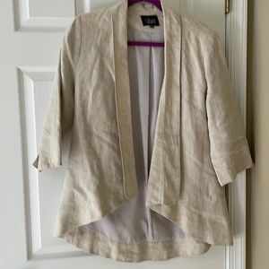 Luii Linen swing high low jacket